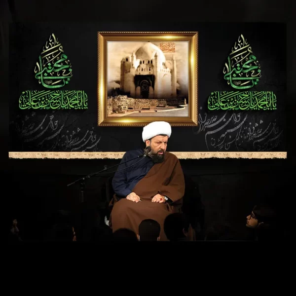 طرح بنر و کتیبه پشت منبری محرم و شهادت امام حسن مجتبی (ع) یا حسن المجتبی
