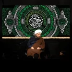 طرح بنر و کتیبه پشت منبری شهادت امام حسن مجتبی (ع)  حسن بن علی سبز