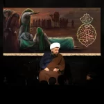 طرح بنر و کتیبه پشت منبری شهادت امام حسن مجتبی (ع)  نقاشی هنری تصویر