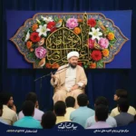 طرح بنر و کتیبه ولادت امام رضا (ع) کتیبه طلایی زمینه آبی ولادت امام رضا مبارک 8003