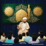 طرح بنر و کتیبه ولادت امام رضا (ع) زمینه سبز گلدار کتیبه طلایی حرم امام رضا علیه السلام 8027