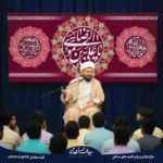 طرح بنر و کتیبه ولادت امام رضا (ع) زمینه زرشکی گلدار کتیبه ولادت امام رضا علیه السلام 8039