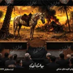 طرح بنر و کتیبه پشت منبری لایه باز شهادت امام حسین (ع) محرم و عاشورا  50202