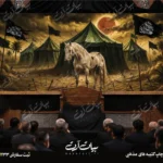 طرح بنر و کتیبه پشت منبری لایه باز شهادت امام حسین (ع) محرم و عاشورا  50262