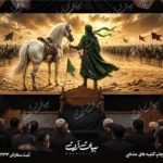 طرح بنر و کتیبه پشت منبری لایه باز شهادت امام حسین (ع) محرم و عاشورا  50265
