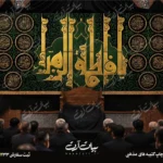 طرح بنر و کتیبه پشت منبری ایام فاطمیه شهادت حضرت فاطمه زهرا (س)