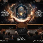 طرح بنر و کتیبه پشت منبری ایام فاطمیه شهادت حضرت فاطمه زهرا (س)