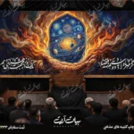 طرح بنر و کتیبه پشت منبری ایام فاطمیه شهادت حضرت فاطمه زهرا (س)