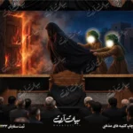 طرح بنر و کتیبه پشت منبری ایام فاطمیه شهادت حضرت فاطمه زهرا (س)