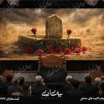 طرح بنر و کتیبه پشت منبری ایام فاطمیه شهادت حضرت فاطمه زهرا (س)