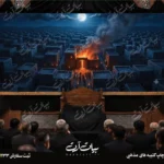 طرح بنر و کتیبه پشت منبری ایام فاطمیه شهادت حضرت فاطمه زهرا (س)
