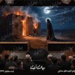 طرح بنر و کتیبه پشت منبری ایام فاطمیه شهادت حضرت فاطمه زهرا (س)