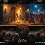 طرح بنر و کتیبه پشت منبری ایام فاطمیه شهادت حضرت فاطمه زهرا (س)