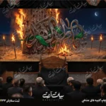 طرح بنر و کتیبه پشت منبری ایام فاطمیه شهادت حضرت فاطمه زهرا (س)