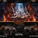 طرح بنر و کتیبه پشت منبری ایام فاطمیه شهادت حضرت فاطمه زهرا (س)