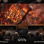 طرح بنر و کتیبه پشت منبری ایام فاطمیه شهادت حضرت فاطمه زهرا (س)