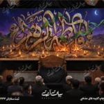 طرح بنر و کتیبه پشت منبری ایام فاطمیه شهادت حضرت فاطمه زهرا (س)